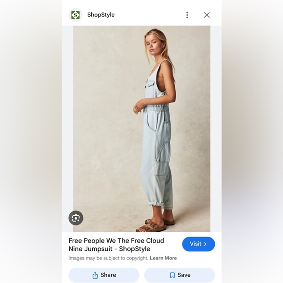 We the free could nine denim jumpsuit - Picture 2 of 7